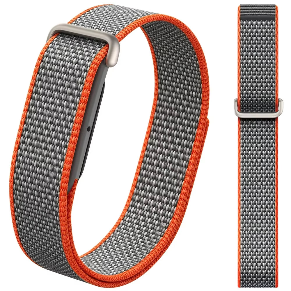 Everloop woven nylon band for Fitbit Air in Gray Orange