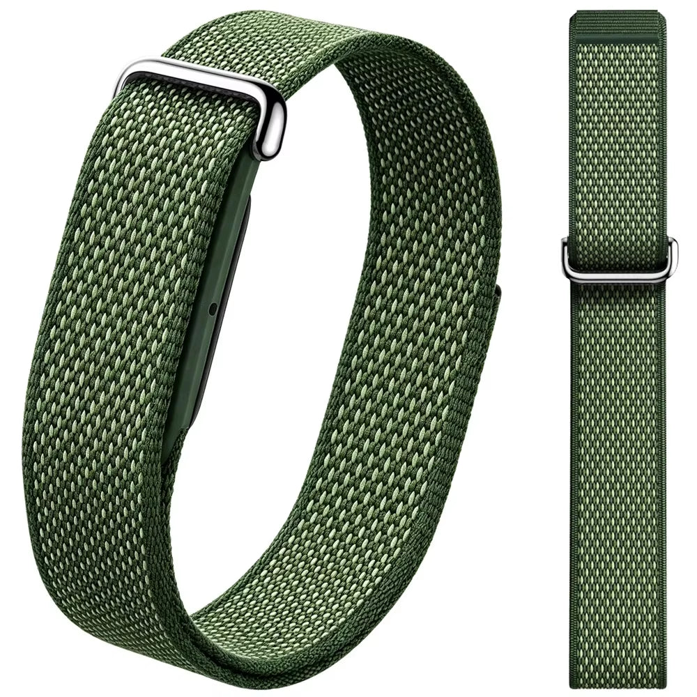 Everloop woven nylon band for Fitbit Air in Army Green